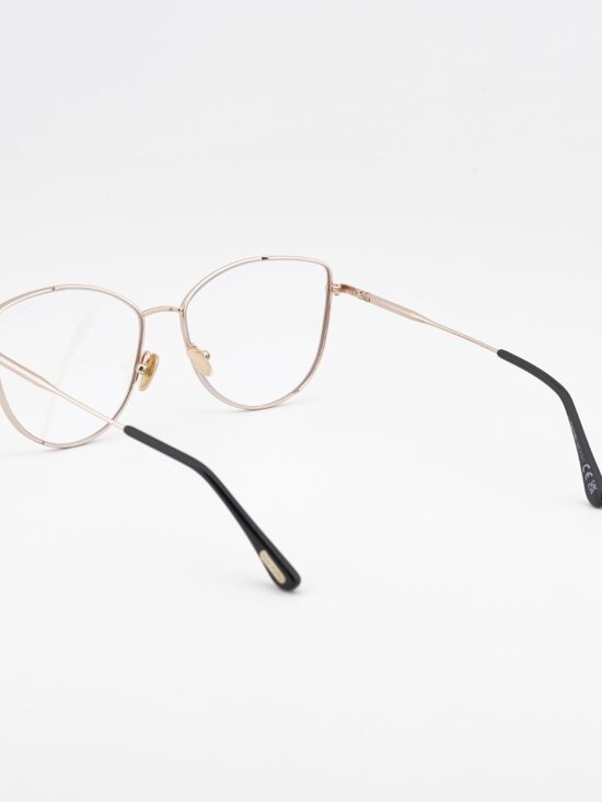 Tom Ford TF5667-B 005 Eyeglasses Black / Gold 55mm Cat Eye Frame main image 4